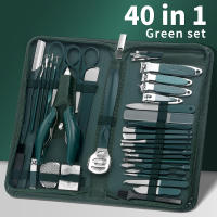 Set De Manicura Y Pedicura Profesional 40Pcs - Cuidado De Uñas Portátil Con Afiladores Y Cortauñas De Acero Inoxidable Sin Necesidad De Energía - details 0