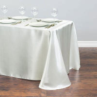 Mantel De Satén Para Fiestas Cumpleaños Bodas Eventos Al Aire Libre Hotel Banquete Comidas Hogar Decoración Tamaño Grande Poliéster 100% - details 5