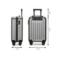 LUTODY - Equipaje de cabina trolley, Maleta de mano 4 ruedas giratorias 360º, Cerradura anti robo, Combinación numérica, ABS semirígida, Asa telescópica, Interior con compartimento - details 7