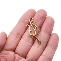 10pcs Cerraduras De Tobogán En Forma De Nota Musical De Zinc De Bronce Antiguo Para Colgantes Y Pulseras De Joyería DIY Metal - details 10