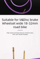Tubo De Bicicleta Ultraligero De Aluminio OFFBONDAGE Para Rueda De 700C Con Válvula Francesa TPU Largo 60-80mm - details 4