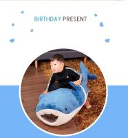 Almohada Corporal De Gran Ballena Tiburón En Poliéster Y Algodón Decorativa Para Sofa Cojín De Espalda De Peluche De Tiburón Marítimo Longo Juguete De Peluche Para Niños Regalo De Cumpleaños - details 4