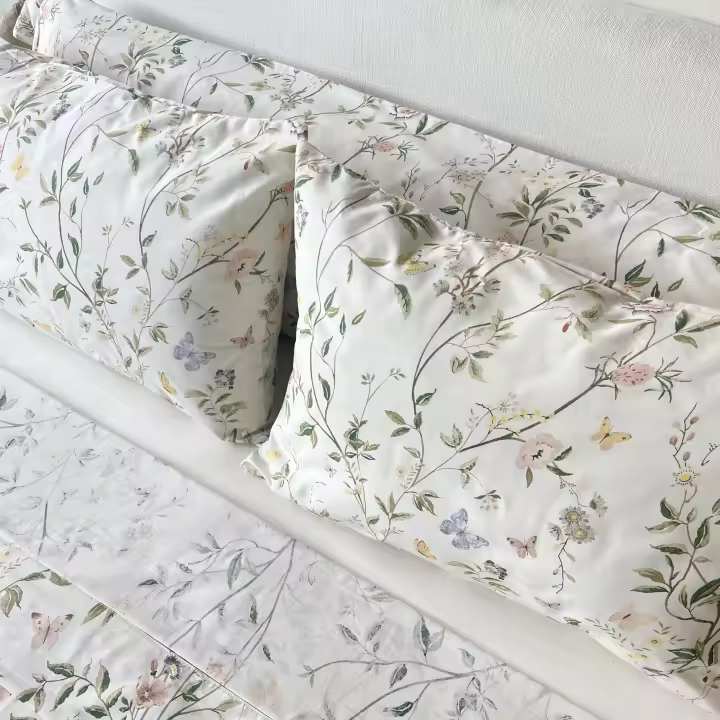 Juego de Sábanas Alo Home 100% Algodón Estampado Floral Primavera – Para Cama de 90 /135-/150 cm - Muy decorativo y funcional - 1
