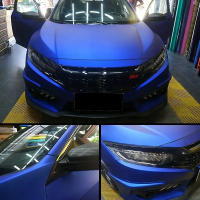 Película De Embalaje Para Coche Premium Mate Cromo Metálico Azul Autoadhesiva Con Válvula De Aire Para DIY Decoración De Automóviles - details 2
