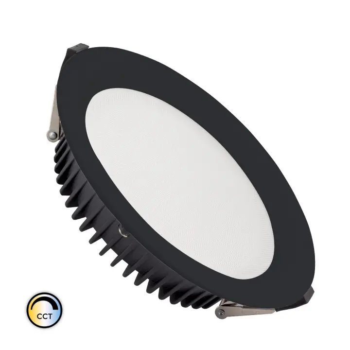 Ledkia Downlight LED 20W Circular SAMSUNG Aero 130 lm/W Microprismático CCT LIFUD Corte Ø 155 mm Negro Seleccionable (Cálido-Neutro-Frío) - 1