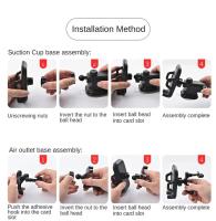 Soporte De Teléfono Móvil Para Coche Universal Adhesivo En Ventosa Clip Para iPhone Xiaomi Huawei Samsung Accesorios De Coche Negro - details 17