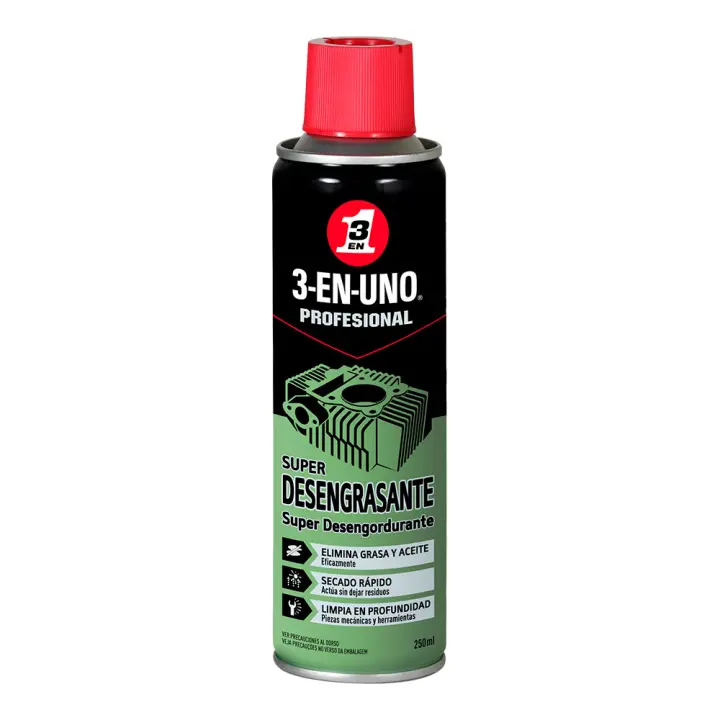 SUPER DESENGRASANTE 250ml 34473 3 EN 1 LUBRICANTES Y ACEITES FAMILIA WD40 MULTIPLES APLICACIONES - 1