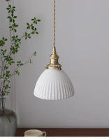 Lámpara Colgante De Cerámica Scandinava Con Interruptor E27 Minimalista Nórdico LED Ajustable Cable De 150cm Para Sala De Estar Estudio Dormitorio Hotel - details 3