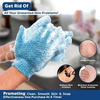 Juego De Guantes De Baño Exfoliantes Con Bombilla De Baño Para Masaje Y Limpieza Profunda Del Cuerpo Spa Para Cuidado De La Piel - details 3