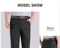 Pantalones Clásicos Para Hombre De Alta Calidad Verano Primavera Otoño Invierno Bizcaíno Casuales Negocios Pantalones Rectos De Cintura Alta Durable Suave Transpirable Antigüice Adecuado Para Oficina Comidas Noches Viajes Social - details 2