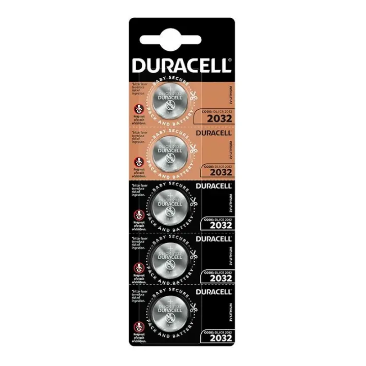 Pack de 5-20 Pilas CR2032 3V Original Duracell Pilas de Moneda Pilas boton, con Tecnología Baby Secure, para para uso en llaves con sensor magnético, básculas, elementos vestibles, dispositivos médicos, Relojs, Calculadora, Llave del coche, Juguete - 1