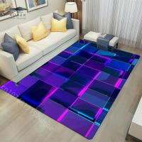 Carpetas De Efecto Neón Oscuro Para Juego Y Sala De Estar Alfombra Moderna De Poliéster Para Habitación Juvenil Decoración De Piso Geométrico Para E-Sport - details 6