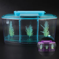 Tanque De Acuario Con LED Y División En Tres Secciones Para Cría Y Aislamiento De Pequeños Peces Tanque De Acrílico Para Acuarios - details 3