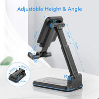 TEMCO Soporte de teléfono de carga inalámbrica, Soporte plegable 2 en 1 para teléfono celular y tableta, Cargador doble, carga inalámbrica de 10 W máxima habilitada para Qi, soporte de metal ajustable para teléfono compatible con iPhone 13/Pro/XR, etc - details 4