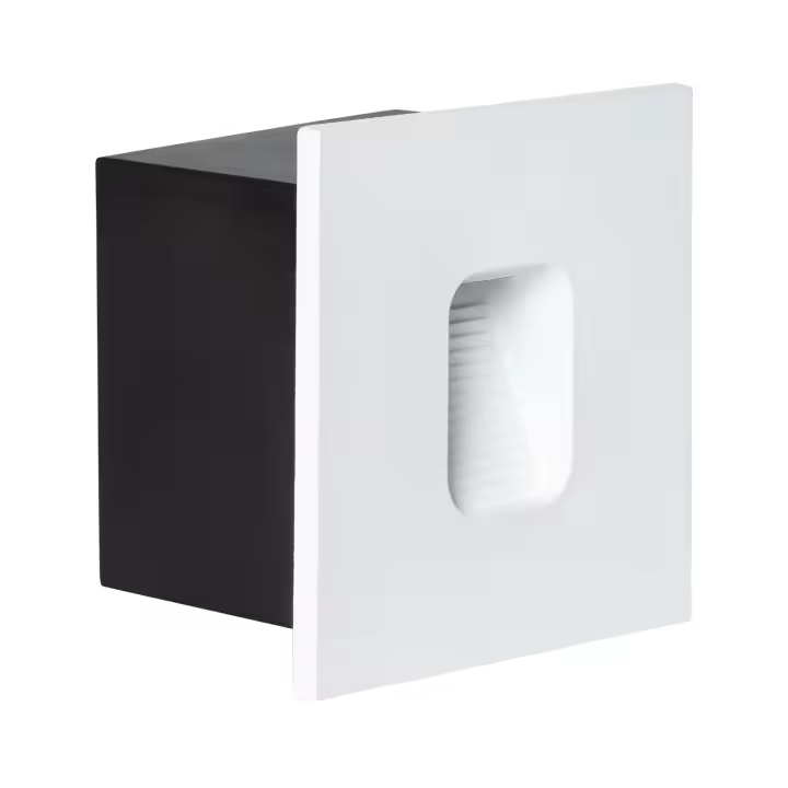 Ledkia Baliza Exterior LED 2W Empotrable Pared Cuadrado Blanco Grasset 2700K Blanco Cálido - 1