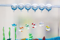 5PCS Decoración De Lagoonería Creativa Con Bola De Ballena Luminosa De Vidrio Para Acuario Decoración De Burbujas Para Micro Paisaje - details 5