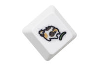 Keycap De Gato Calico Lindo Para Teclado Mecánico De Juego Con Estilo Meme Color Naranja Blanco Negro Subido Por Dye Compatible Con Stems MX - details 5