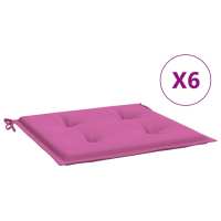 vidaXL Cojines para silla de jardín 6 uds tela 50x50x3 cm Color Antracita,  Crema,  Beige y mas Cojín Decorativo de Asiento Cojines de muebles de salon - details 0