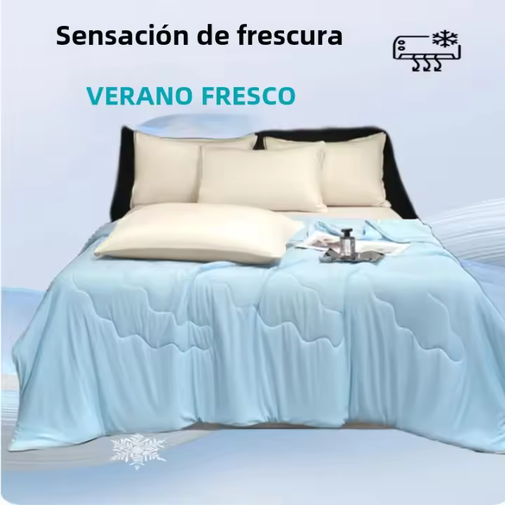 Edredón De Tela Tejida Fresco Y Frío Para Dormir En Verano Edredón Suave Y Espeso Para Adultos Uso Doméstico Y Hotel - 1