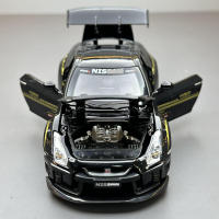 Coche De Juguete a Escala 1:32 Con Sonido Y Luz Para Niños Coche De Metal R35 Skyline De Juguete Con Retroceso Para Regalos - details 11