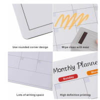 Tablero De Planificación Magnético Para Nevera Con Calendario Mensual Y Semanal Tablero Blanco De Borrado Seco Accesorio De Cocina Tamaño 12*17cm - details 1