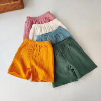 Shorts De Algodón Para Niños Y Niñas Pantalones Cortos Transpirables Y Suaves Para Verano Ropa De Bebé Estilo Casual Cierre Elástico Talla True Fit - details 1
