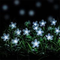 Cadenas De Luces Solares De 5M Con 20LED Para Exterior Impermeables 8 Modos Operadas Por Batería Decoración De Jardín Y Fiesta Flor De Cerezo - details 5