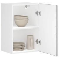 vidaXL Armario de pared para cocina Porto madera de ingeniería blanca en color Blanco/Gris hormigón/Gris sonoma y más | almacenamiento funcional diseño moderno para baño dormitorio sala - details 2