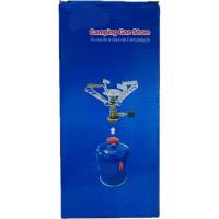 YUMO HOUSE- Hornillo Camping Gas, Estufa de Camping, Estufa Exterior del Quemador portátil Mini Acampar del Horno Cabeza Juego de Utensilios para la Comida campestre de Plata Que acampa, peso neto gas 450grs - details 1