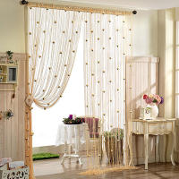 Cortina De Encaje Floral Romántica Con Borlas Para Decoración De Sala De Estar Y Salón De Belleza Divisoria De Puerta Translúcida Y Elegante - details 5