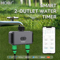 Controlador De Válvula De Riego Inteligente MOES Tuya Bluetooth 2-Enchufe Timer Programable Con App Remote Para Lavadora Y Filtro - details 0