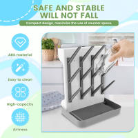 Rack De Secado Vertical Para Botellas De Bebé Organizador Espacioso Soporte Para Botellas Y Tazas Ahorra Espacio - details 4