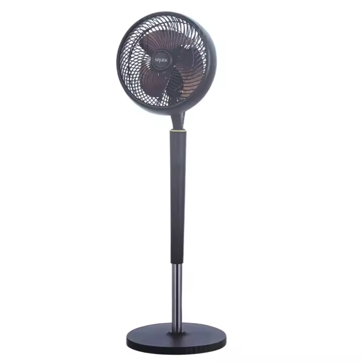 SPARK - Ventilador de Pie de Alta Velocidad de 12". 75 W. 3 Aspas de aluminio. 3 Ajustes de Velocidad. Calidad y Rendimiento. Diseño Moderno Para el Hogar. - 1