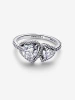 Pandora - Anillo de Corazones with Halo brilliant-Plata de Leyes - details 0