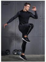 Pantalones De Compresión VANSYDICAL Para Hombre Con Cinturón Elástico Y Rayas Reflectantes Tights De Running Y Gimnasio - details 23