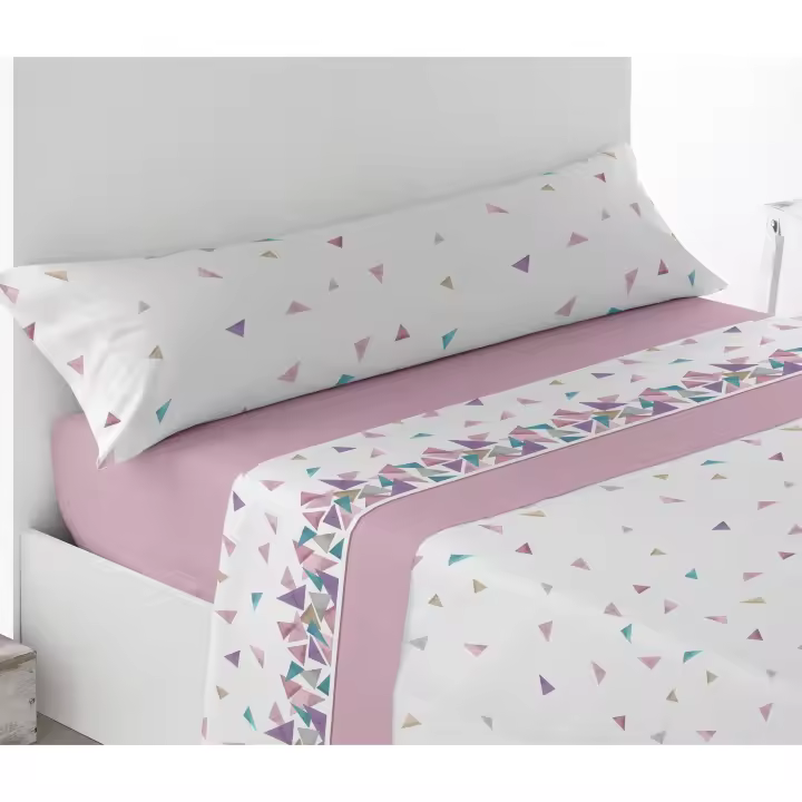 Juego de sábanas ligero, suave, fresco. Azul, Rosa, Gris, Verde. Juego de Cama 100% Microfibra tacto Satén. Cama de 150, 135, 90 y 105. Primavera, Verano. Dormitorio Elegante, Alegre, Colorido,Luz - 1