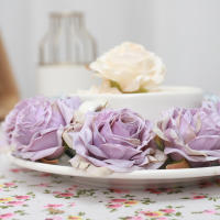 5pc Flores Artificiales De Seda Rosa Para Decoración De Hogar Fiesta De Navidad Boda Cumpleaños DIY De Flores Falsas Calidad Alta - details 2