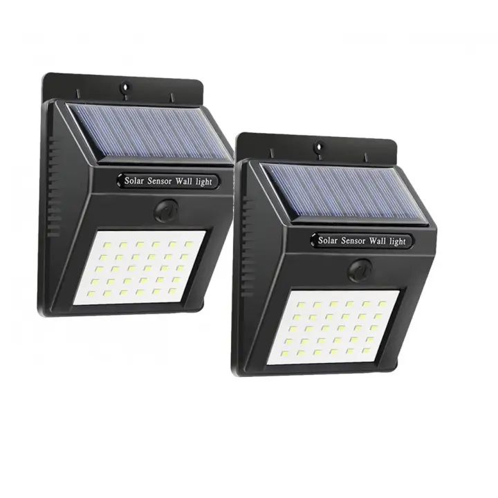 Mediawavestore Focos de Pared Solares con Sensor de Movimiento LED - Iluminación Verde Automática - 1