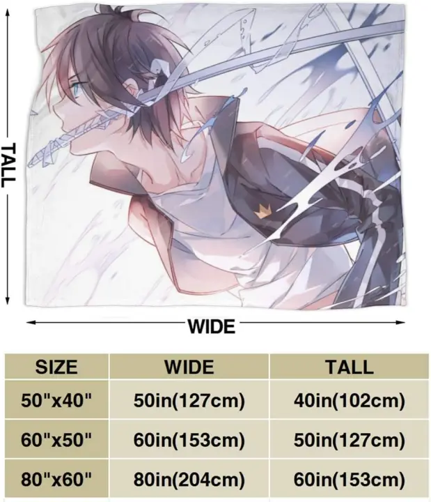 Manta cálida de forro polar Noragami Anime para sofá, cama, sofá, V212 - 1