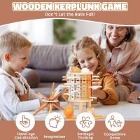 Juguete Educativo De Conteo Montessori Para Niños KerPlunk Juego De Madera Con Palitos Para Desarrollar Habilidades Motoras Finas Edad 3+ - details 0