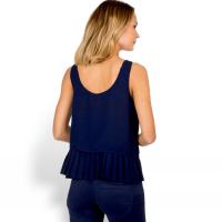 Blusa azul marino con tirante ancho de Tiffosi, con tablado en la parte baja para mayor comodidad. - details 1