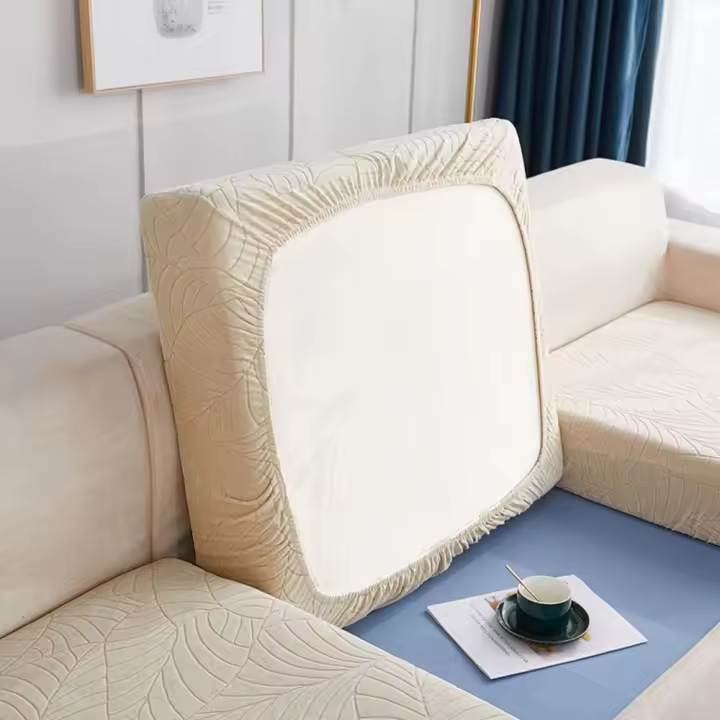 Funda de cojín de Asiento de sofá, Funda de Asiento de sofá elástica Impermeable, Funda de Mueble, Suave Antideslizante, Funda de cojín de sofá con Fondo elástico - 1