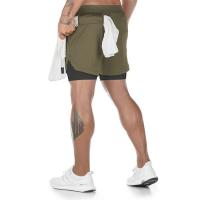 Niucom pantalón deportivo corto para hombre con forro interior y bolsillo para móvil pantalones para fitness ejercicio gimnasio crossfit running - details 1