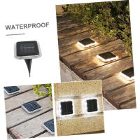 Luz Solar Enterrada para Jardín y Patio (Pack de 2) - Lámpara Subterránea Impermeable de 5W, Luz Blanca, Panel Solar de Polisilicio  Energía Solar, Sin Cableado, Fácil Instalación, 9.8 x 9.8 x 13.5 cm - Extrastar - details 1
