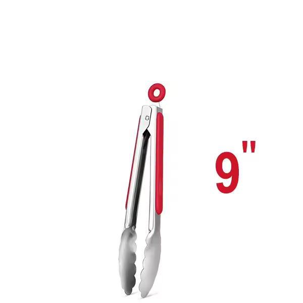 Pinza para alimentos de acero inoxidable de 9 pulgadas, pinza para barbacoa de 12 y 14 pulgadas, juego de tres piezas, pinza para pan multifuncional, pinza para filtro de aceite, pinza para alimentos - 1