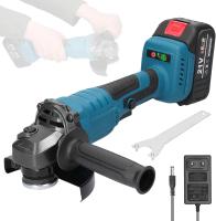 Rectificadora angular sin escobillas M14, herramienta de corte y pulido, máquina de corte, azulejo de cerámica, pulido de madera, adecuado para f, 21V, 125mm Molino de ángulo Con 1 batería enchufe de la UE - details 9