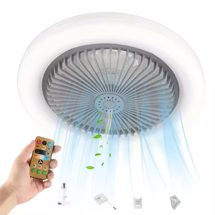 Ventiladores de techo con luz | Lámpara de techo de 30 W con ventilador, iluminación LED regulable inteligente - 1