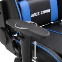 vidaXL Silla de gaming de cuero sintético azul - details 5