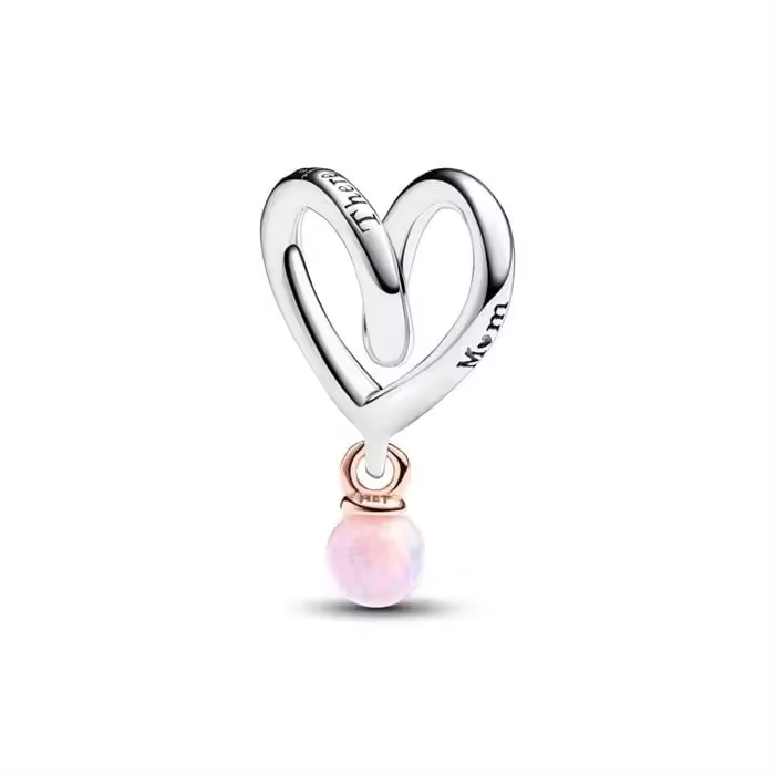 Charm Pandora Corazón Envuelto 2 Tonos 783242C01 - 1