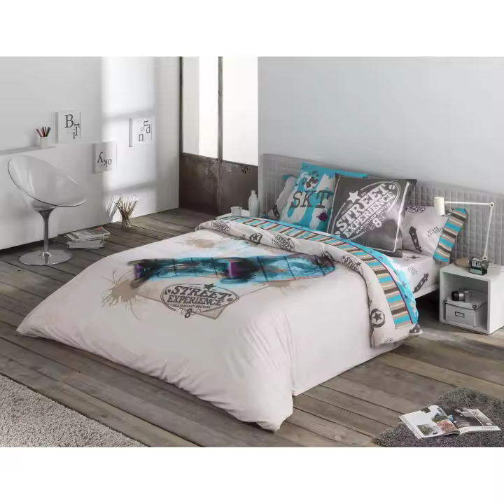 JVR - Funda nórdica juego de 2 piezas modelo STREET - Tejido 100% Algodón - Estampado digital - Fabricado en España - Cama 90/105/135/150/160/180 - 1